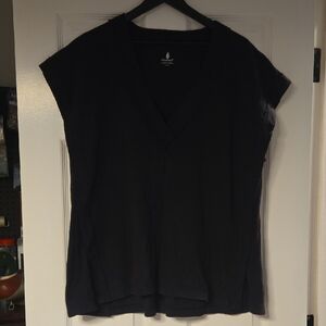 FP Movement by Free People Black V-Neck Tee
